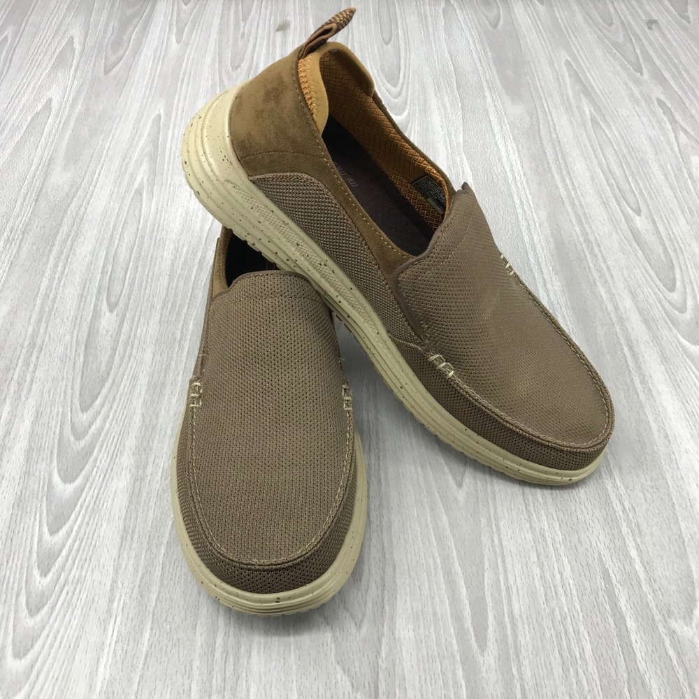 Skechers Mens Classic Fit Air‎ Cooled Memory Foam Loafers Brown 204568 BRN